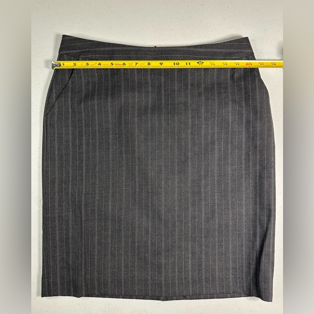 Banana Republic Gray Wool Pencil Skirt Size 6 Lined Lycra Spandex - Picture 3 of 6